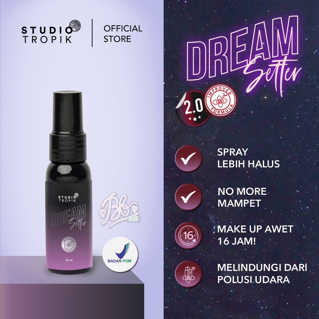 Studio Tropik Bb Size Dream Setter Pollution Protection + Make-up Setting Spray 30ml