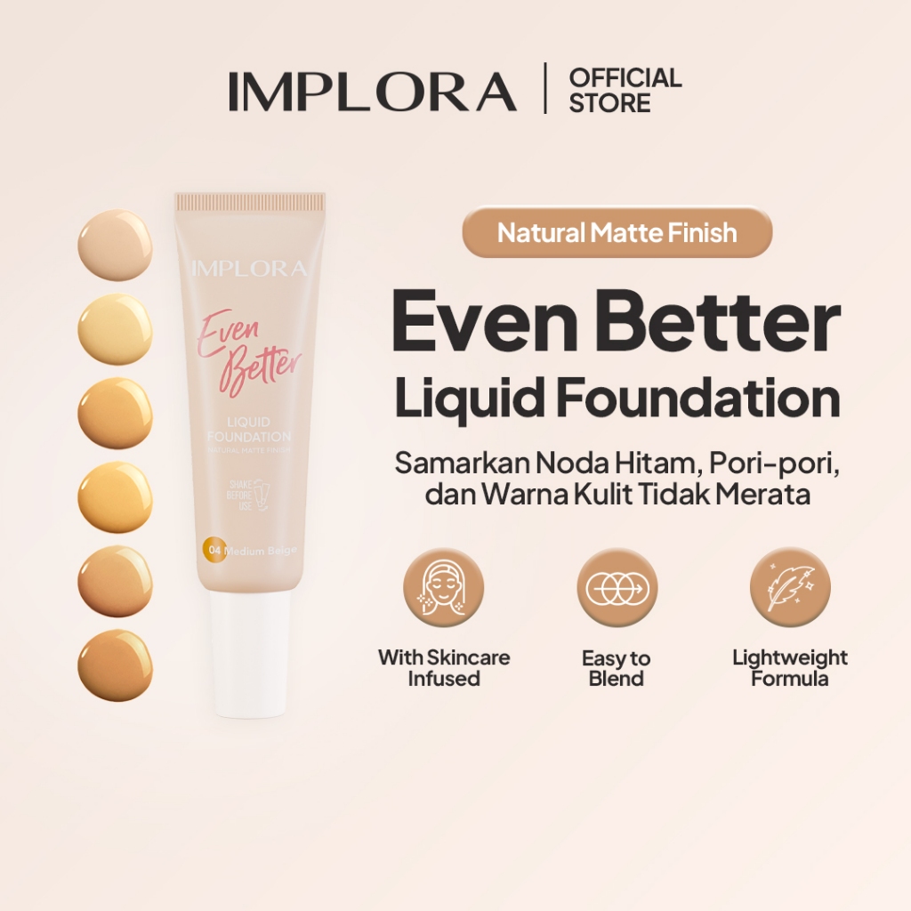 Implora Even Better Liquid Foundation 25gr - 01 Ivory