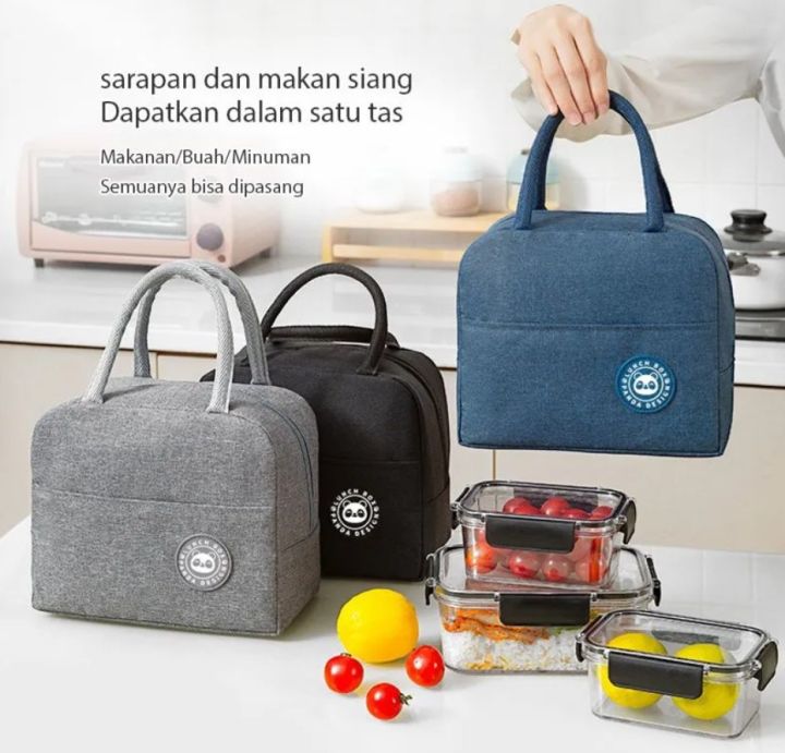 Tas Bekal Polos Oxford (Insulated / Cooler Lunch Bag)