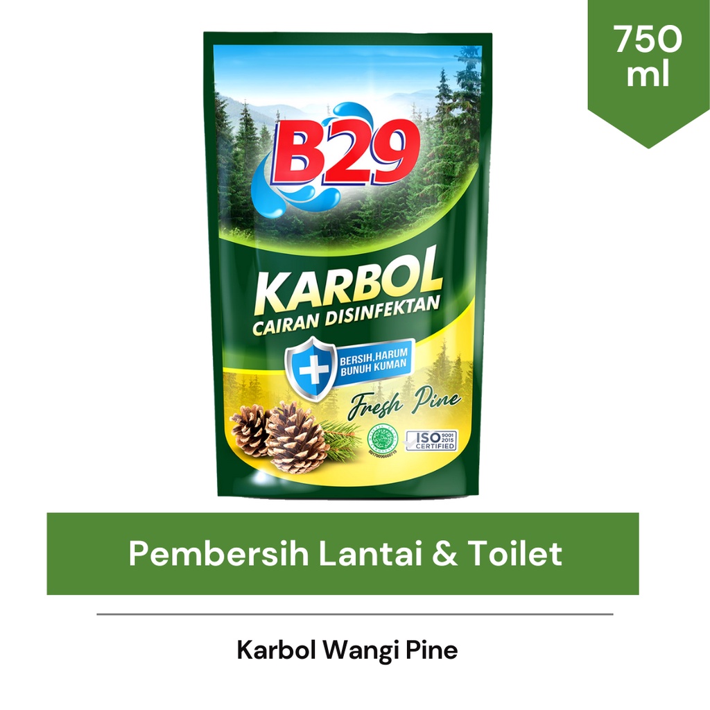 B29 Karbol Cairan Disinfektan - Fresh Pine 750ml