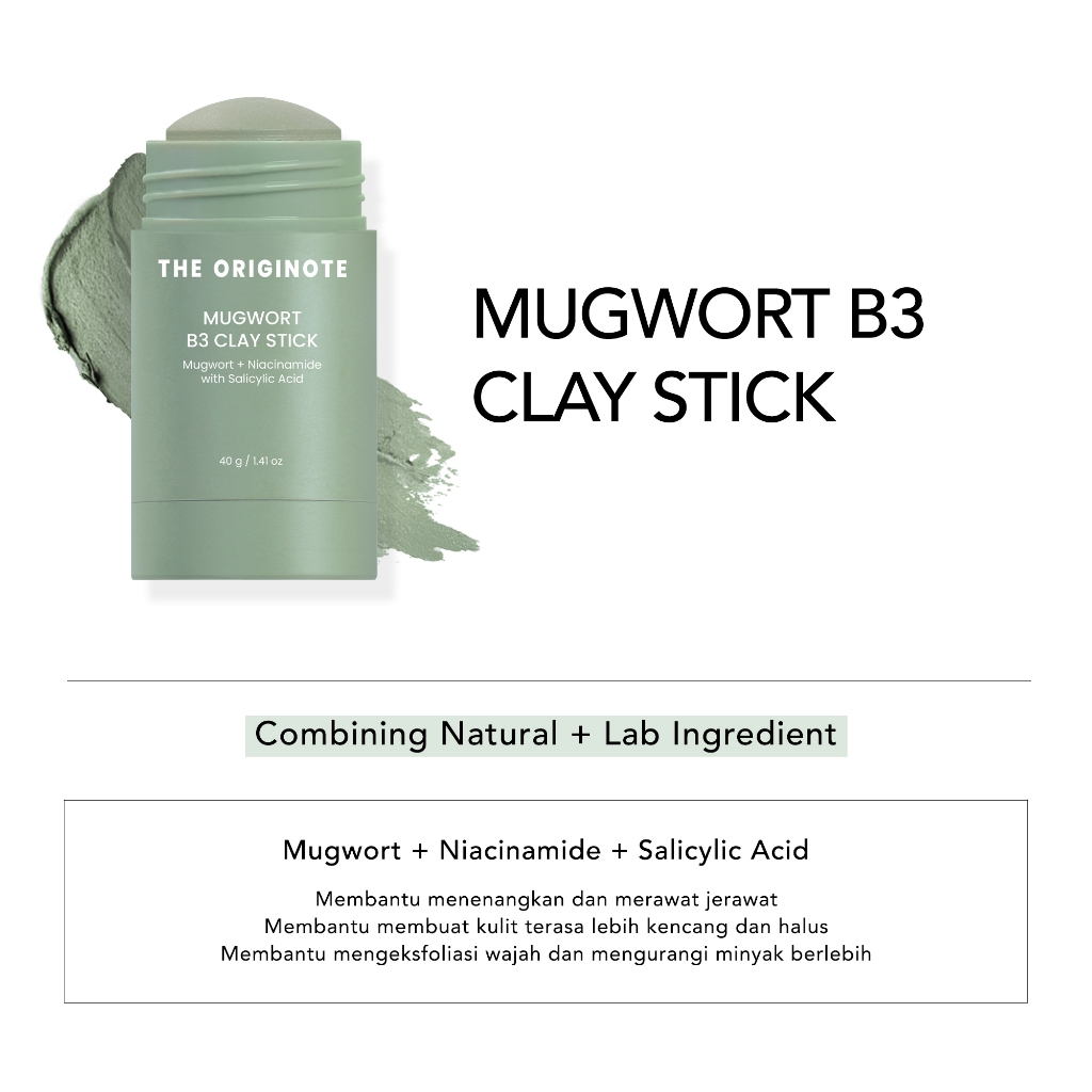 The Originote Clay Mask Stick 40gr - Mugwort B3