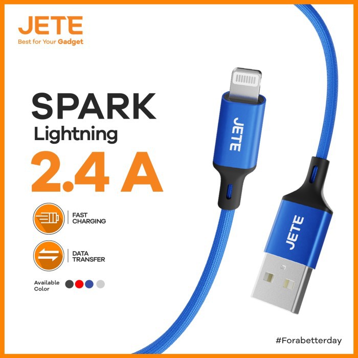 JETE Kabel Spark - Lightning 2.4A (iPhone)
