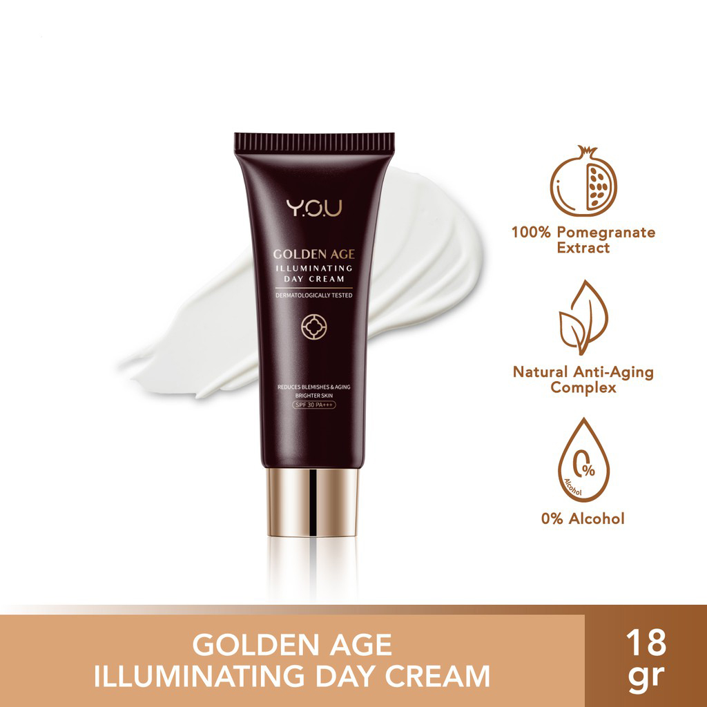 YOU Golden Age Illuminating Day Cream 18gr (Kemasan Tube)