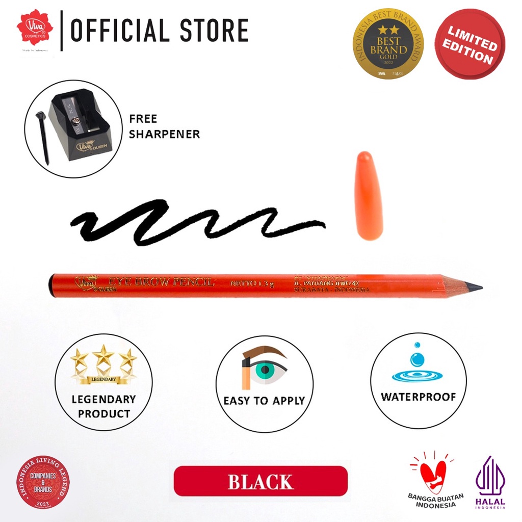 VIVA Pensil Alis Black (Eyebrow Pencil)