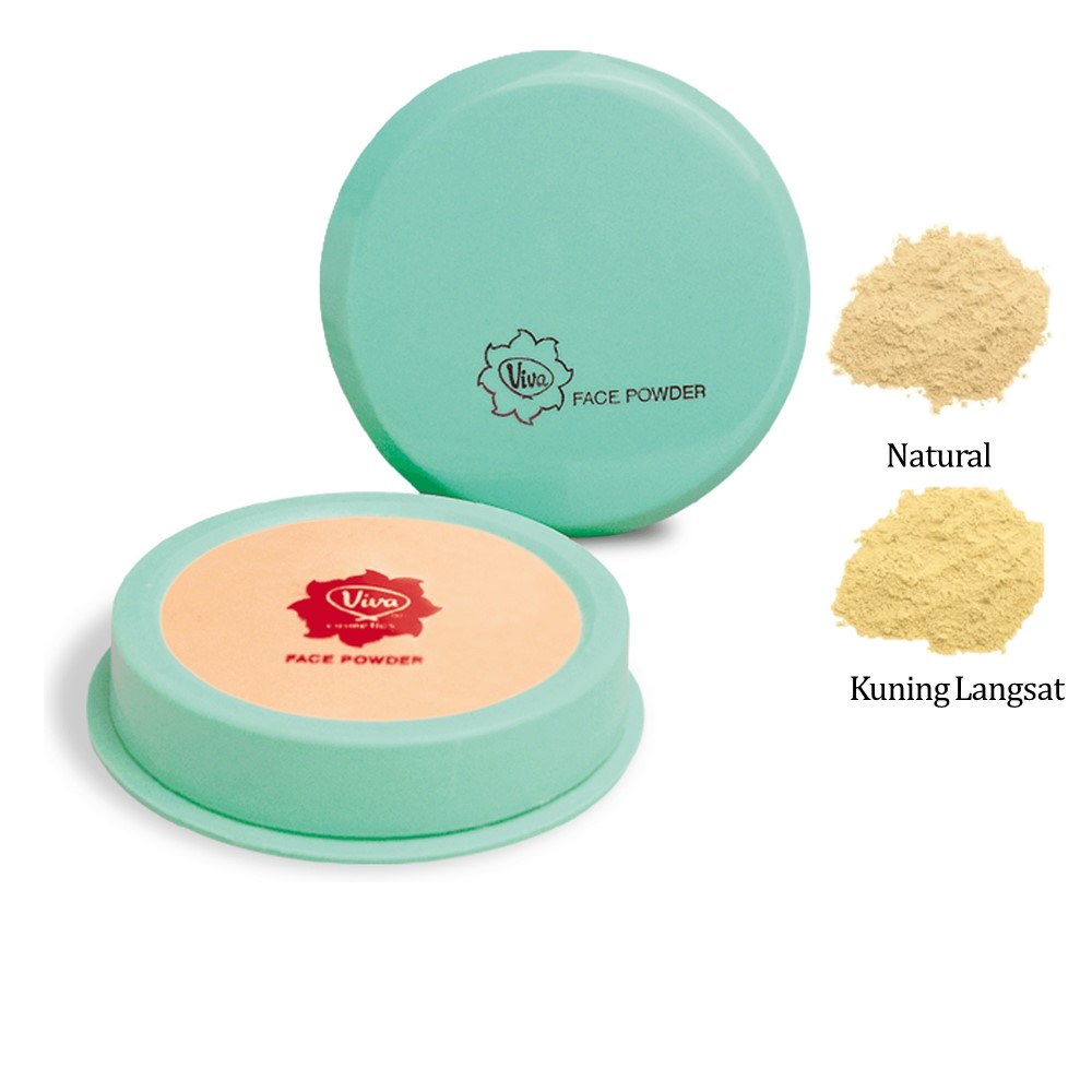 VIVA Bedak Doos Mini Hijau Tabur 25gr - Kuning Langsat