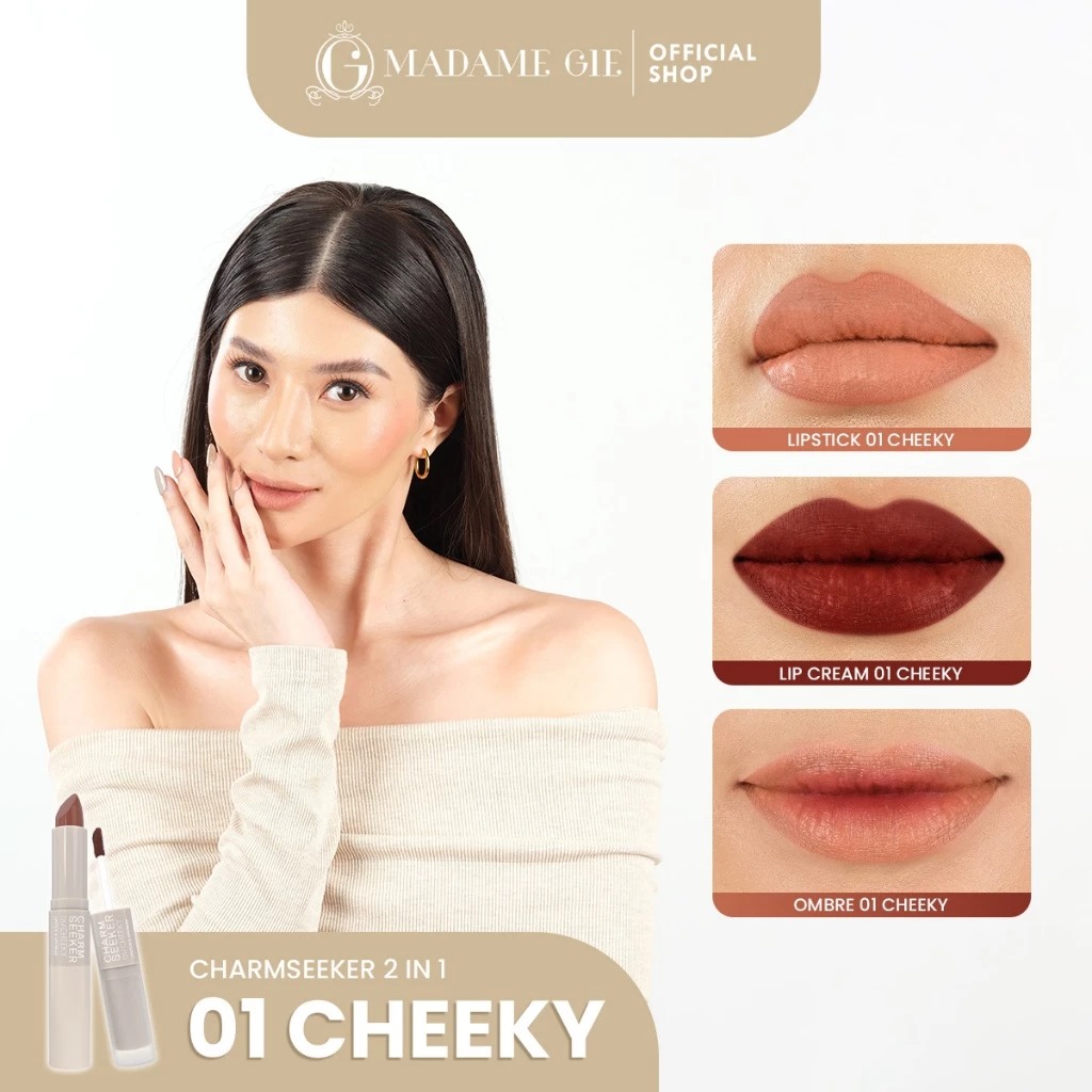 Madame Gie Charmseeker Lipstick & Lipcream - 01 Cheeky