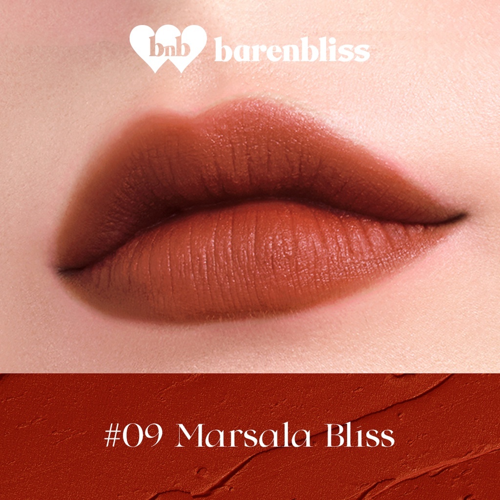 BNB Barenbliss Cherry Makes Cheerful Lip Velvet - 09 Marsala Bliss