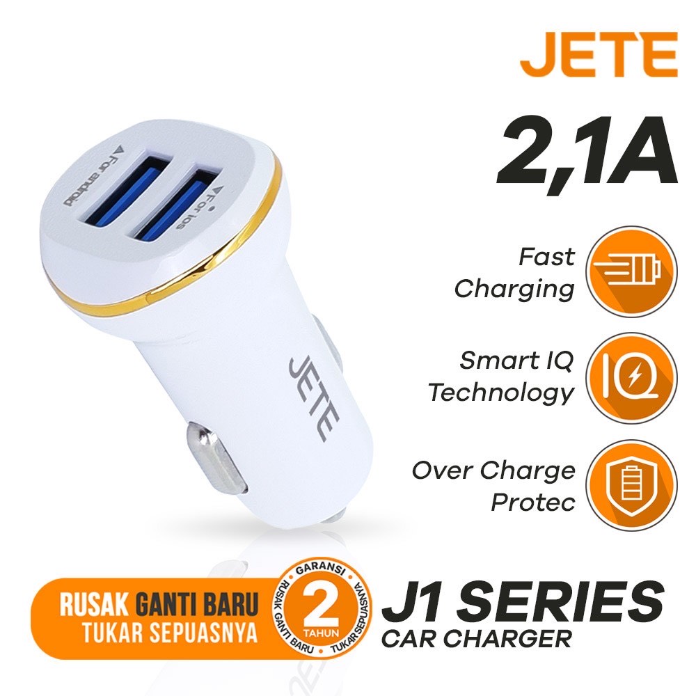 JETE Car Charger J1 2.1A with Smart IQ