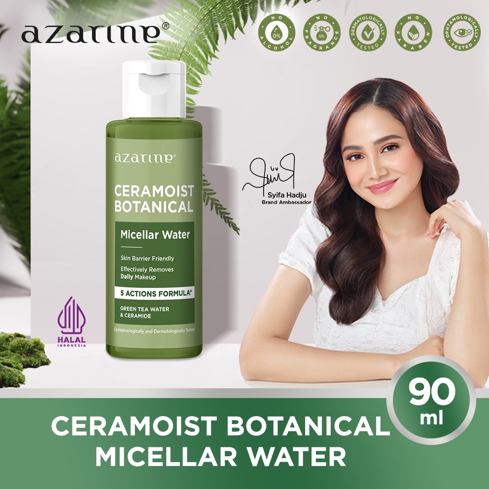 Azarine Ceramoist Botanical Micellar Water 90ml (Hijau)