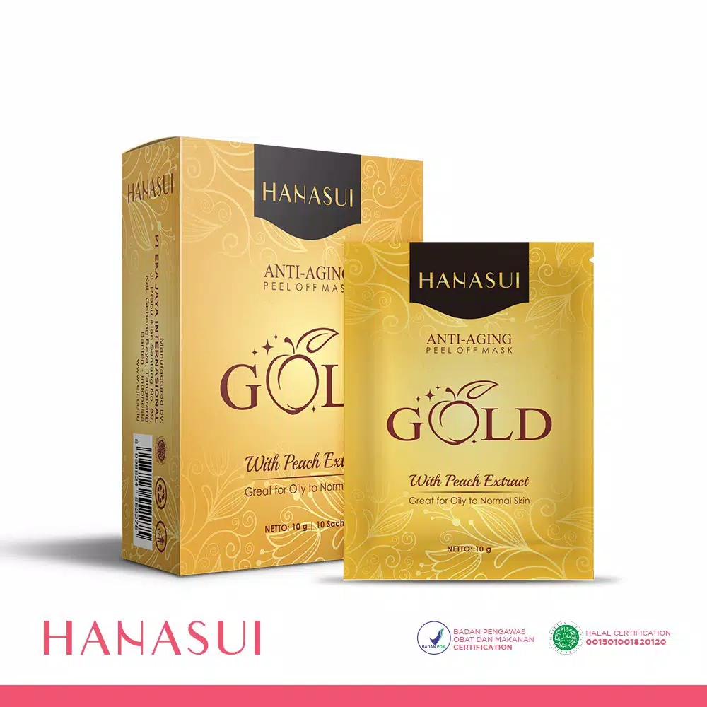 HANASUI Peel Off Mask GOLD 10gr (Anti Aging) 