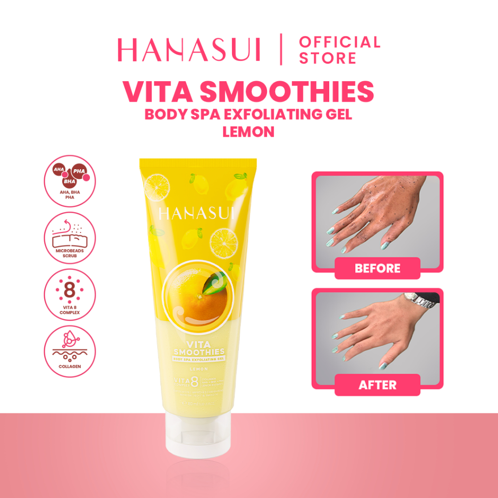 Hanasui Vita Smoothies Body Spa Exfoliating Gel 180ml - Lemon