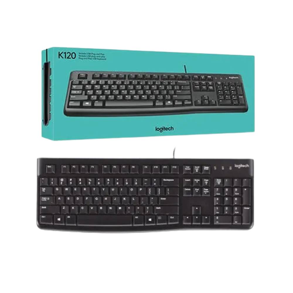LOGITECH K120 Keyboard Kabel USB
