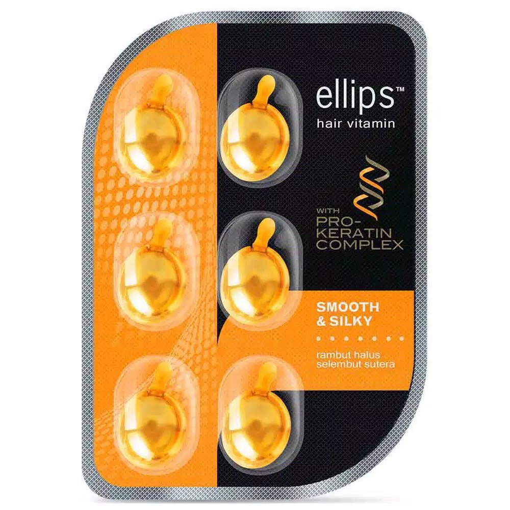ELLIPS Hair Vitamin Pro Keratin Gold - Smooth & Silky (6 Capsules)