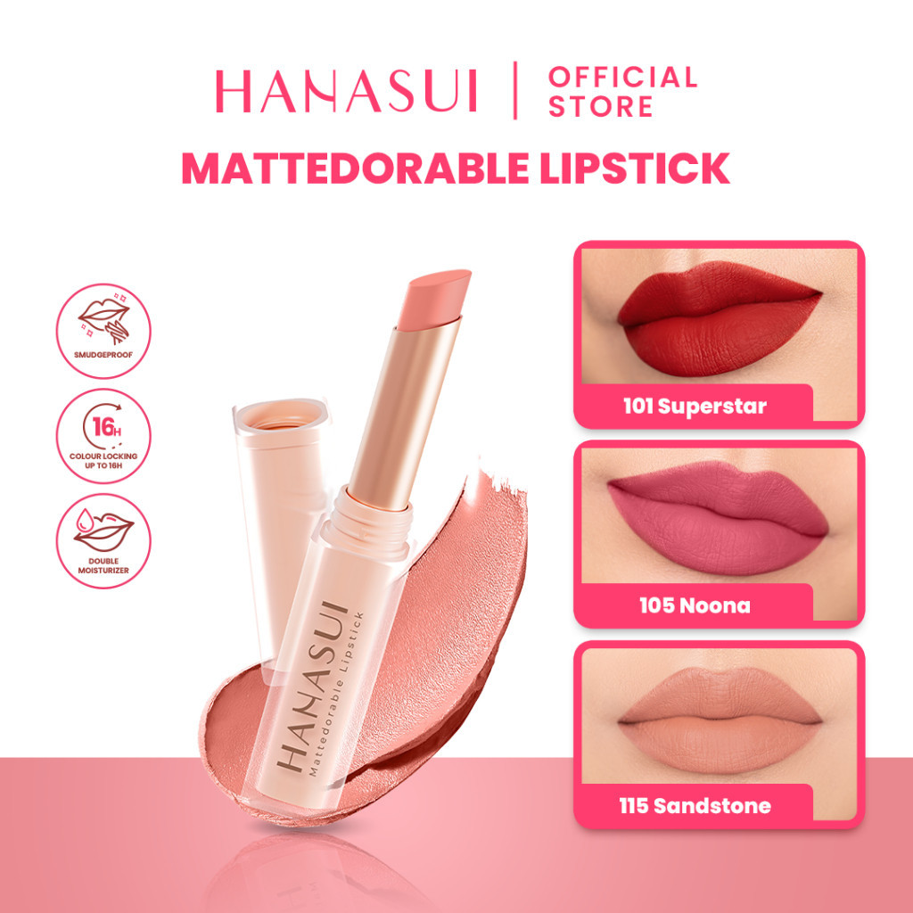 Hanasui Mattedorable Matte Lipstick 2gr - 115 Sandstone