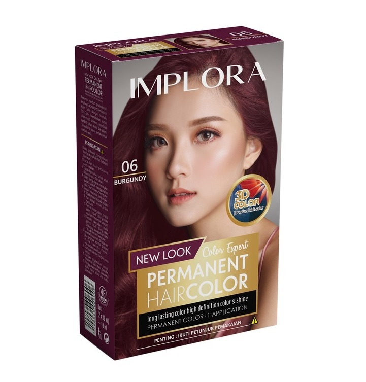 Implora Permanent Hair Color 06 BURGUNDY (Semir Rambut)
