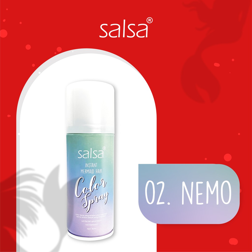 SALSA Instant Mermaid Hair Color Spray 02 Nemo (Red)