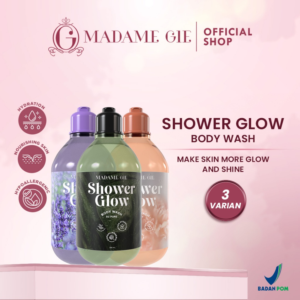 Madame Gie Shower Glow Body Wash 300ml - 02 Pure