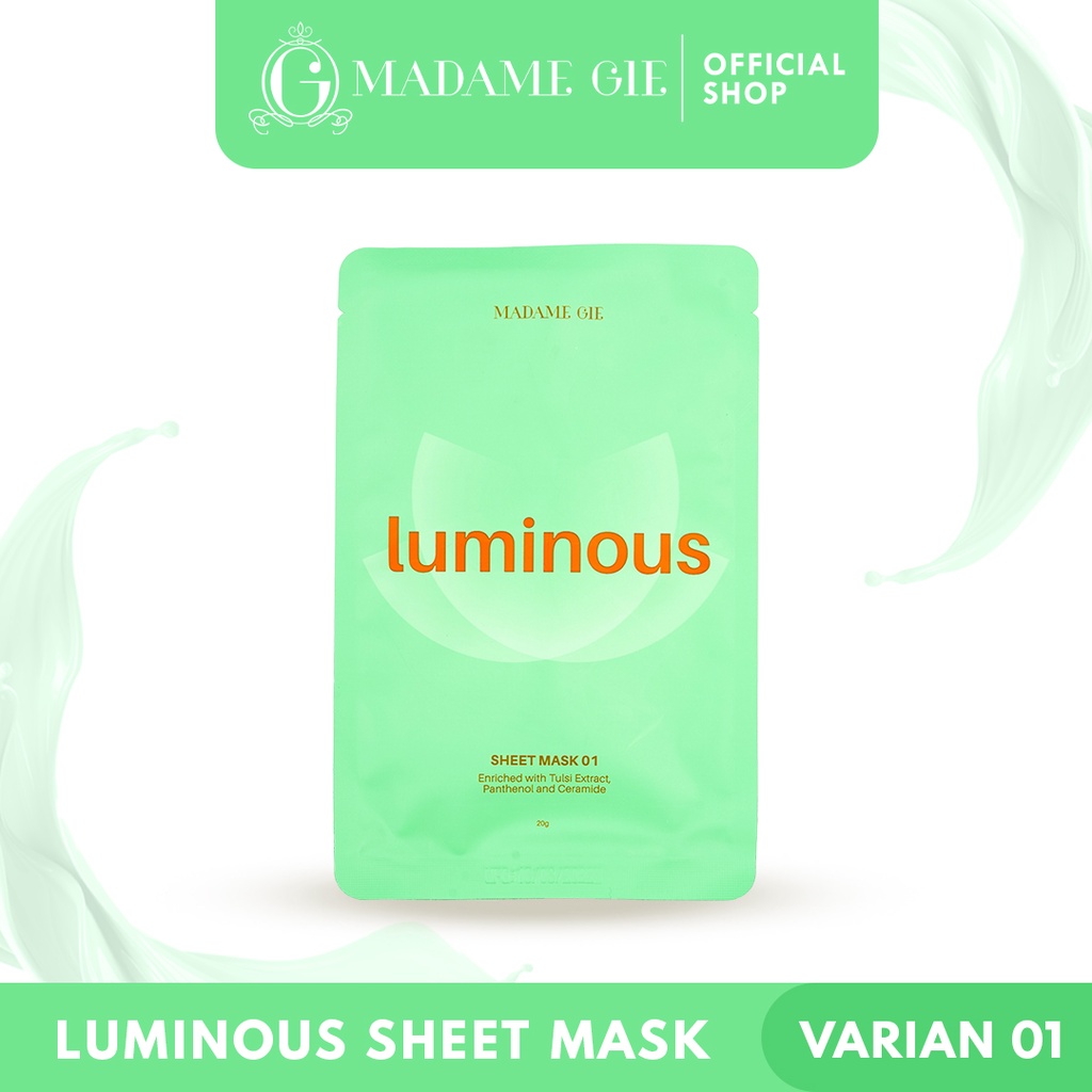Madame Gie Luminous Sheet Mask 01 (Hijau)