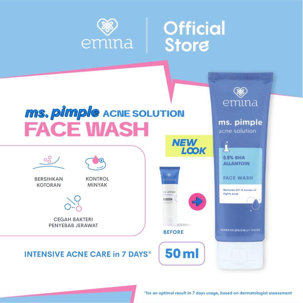 Emina Ms. Pimple Acne Solution Face Wash 50mL