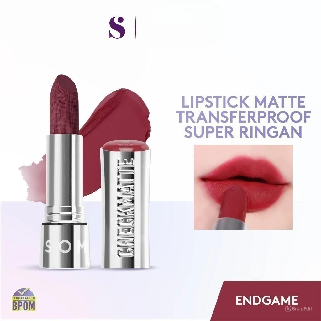 Somethinc Checkmatte Transferproof Lipstick 3.8gr - 19 Endgame