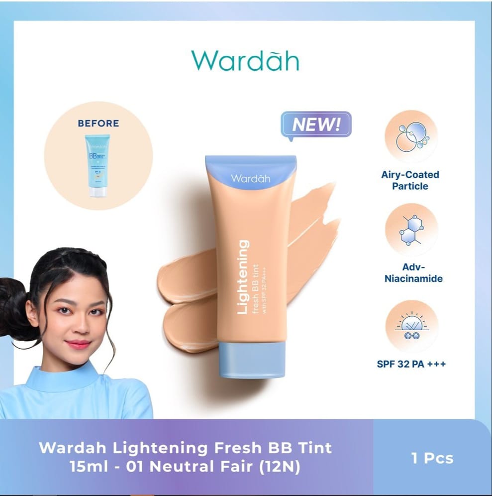 Wardah Lightening Fresh BB Tint 15ml - 01 Neutral Fair (12N)