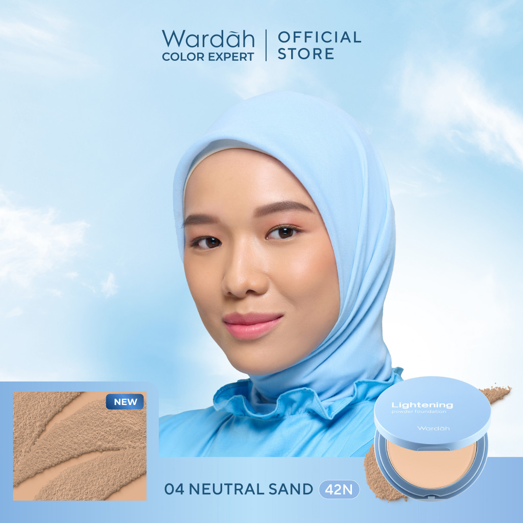 Wardah Lightening Powder Foundation Light Feel 12gr 04 Neutral Sand (42N)