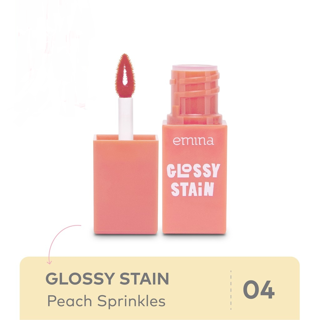 Emina Glossy Stain Liptint 3g - 04 Peach Sprinkles