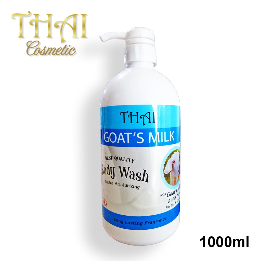 Thai Body Wash 1000mL - Goat's Milk (Sabun Mandi Cair Botol Pump)