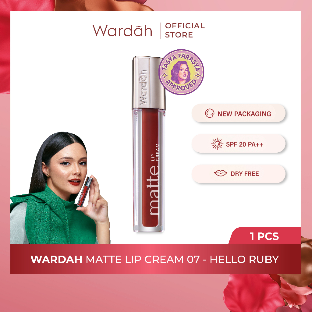Wardah Exclusive Matte Lip Cream 07 Hello Ruby *
