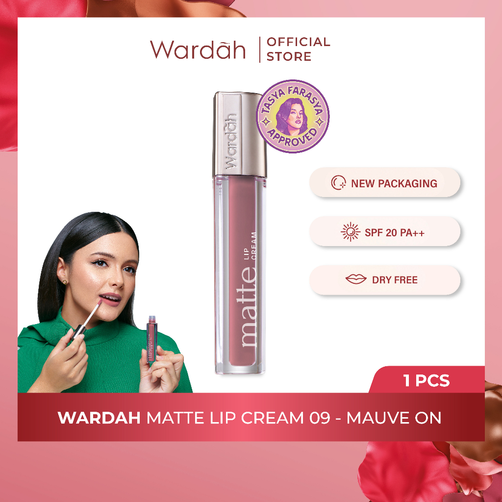 Wardah Exclusive Matte Lip Cream 09 Mauve On *
