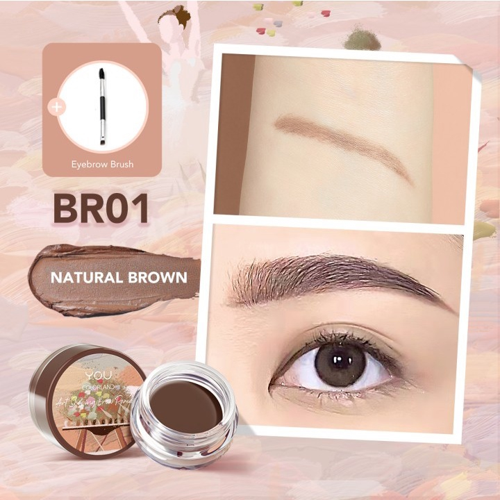 YOU Colorland Art Shaping Brow Pomade BR01 Natural Brown