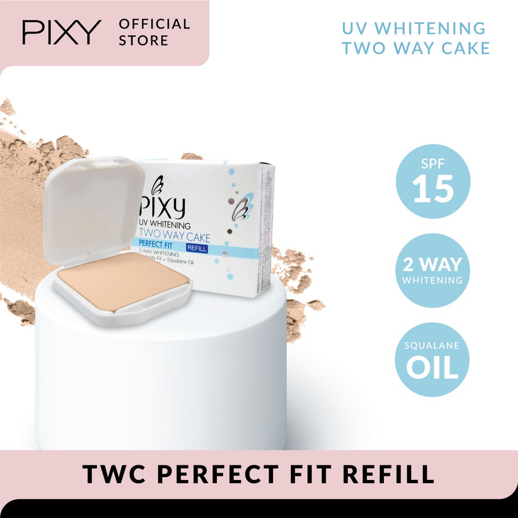 Pixy UV Whitening TWC Perfect Fit REFILL 02 Yellow Beige
