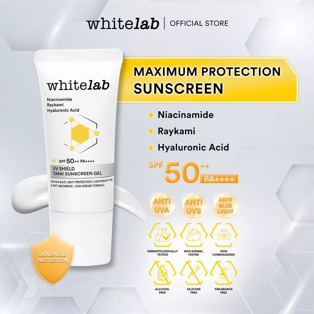 WHITELAB UV Shield Tank Sunscreen Gel SPF50++ PA++++ 30gr