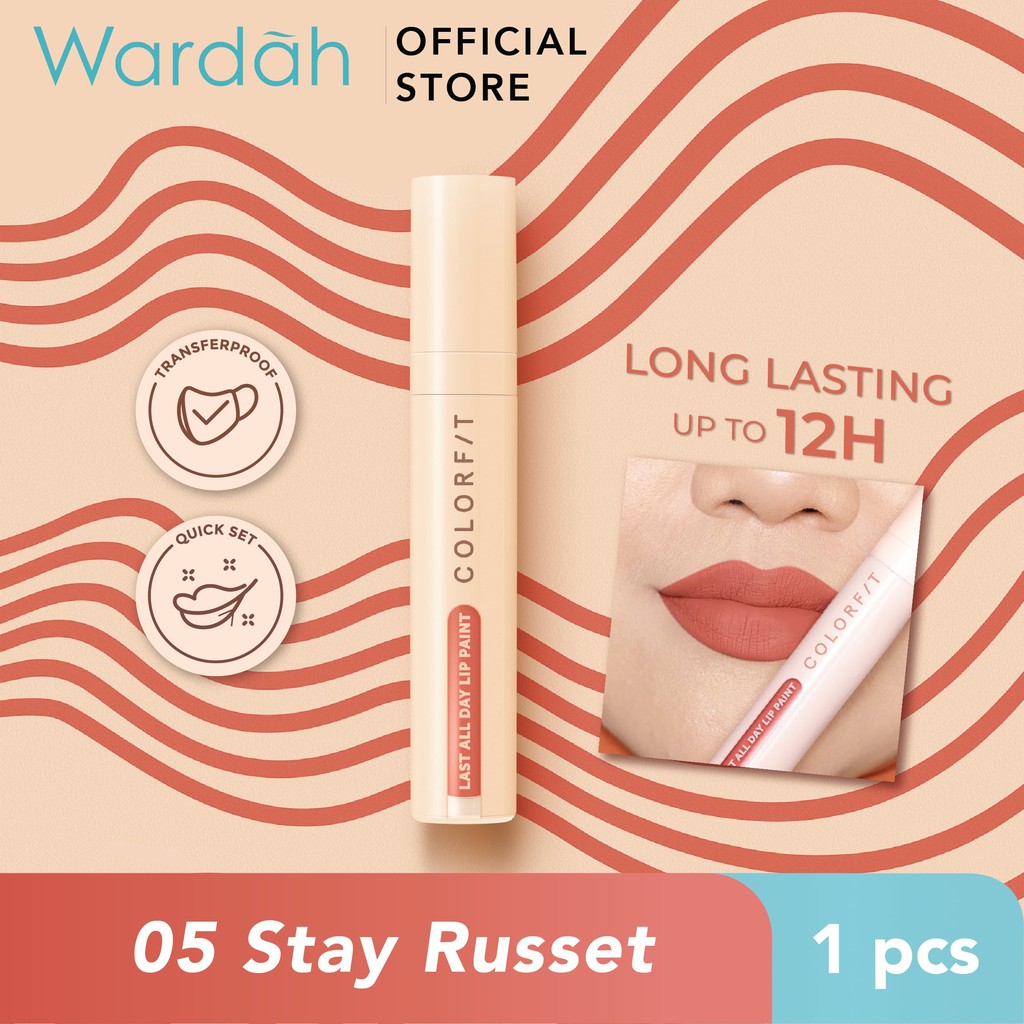 Wardah Colorfit Last All Day Lip Paint 05 Stay Russet 4.2 g