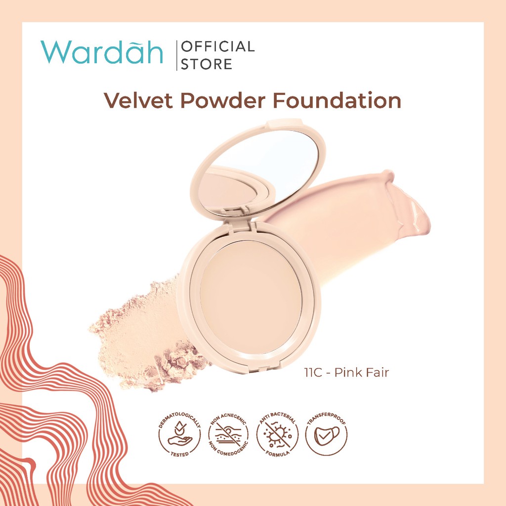 Wardah Colorfit Velvet Powder Foundation 11C Pink Fair