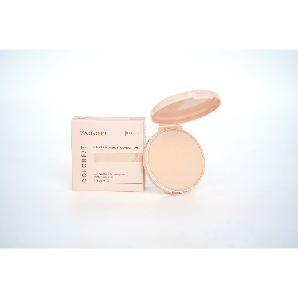 Wardah Colorfit Velvet Powder Foundation REFILL 11C Pink Fair