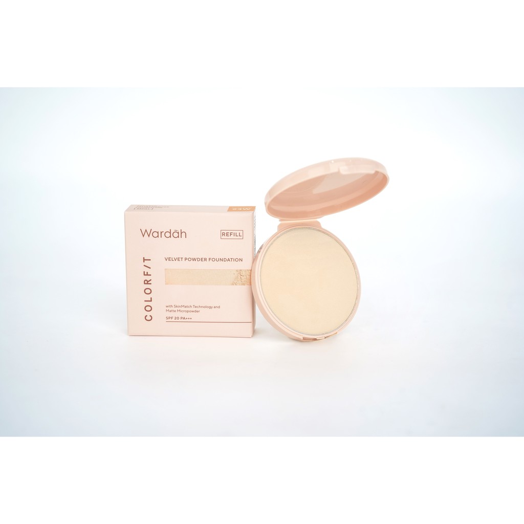 Wardah Colorfit Velvet Powder Foundation REFILL 23W Warm Ivory