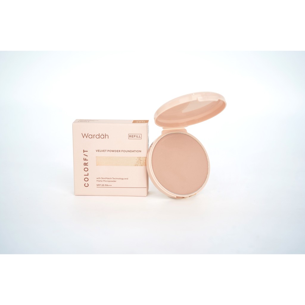 Wardah Colorfit Velvet Powder Foundation REFILL 42N Neutral Sand