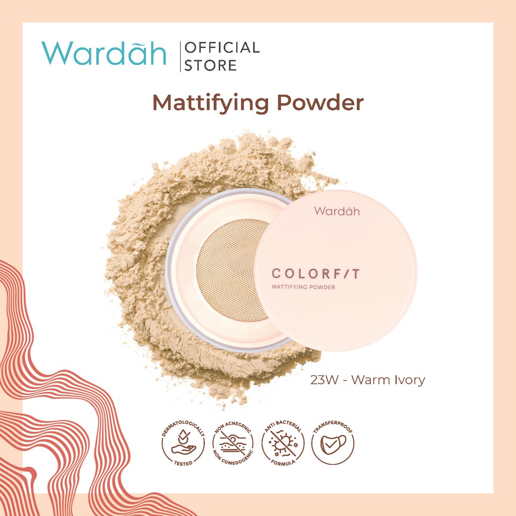 Wardah Colorfit Mattifying Powder 23W Warm Ivory (Bedak Tabur)