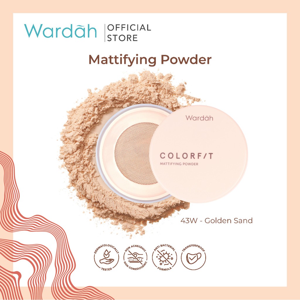 Wardah Colorfit Mattifying Powder 43W Golden Sand (Bedak Tabur)