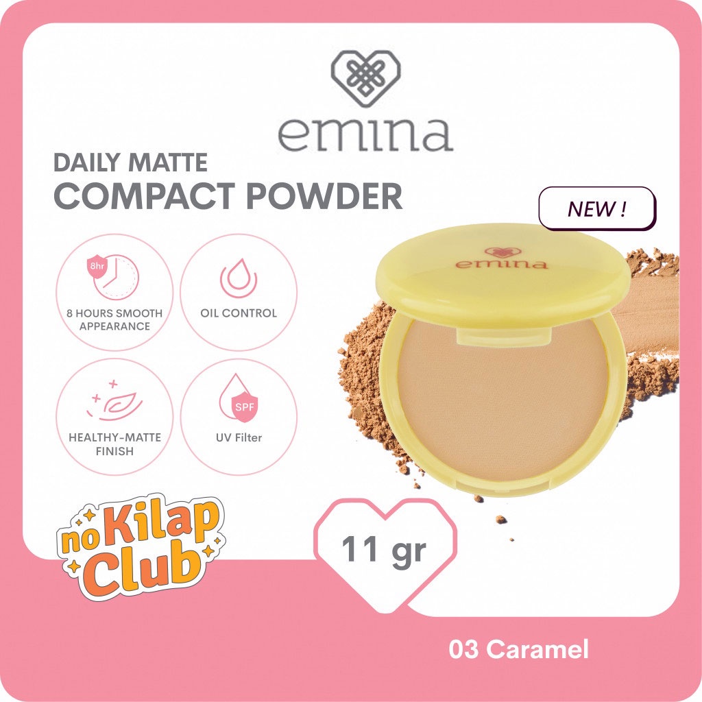 Emina Daily Matte Compact Powder 11gr - 03 Caramel