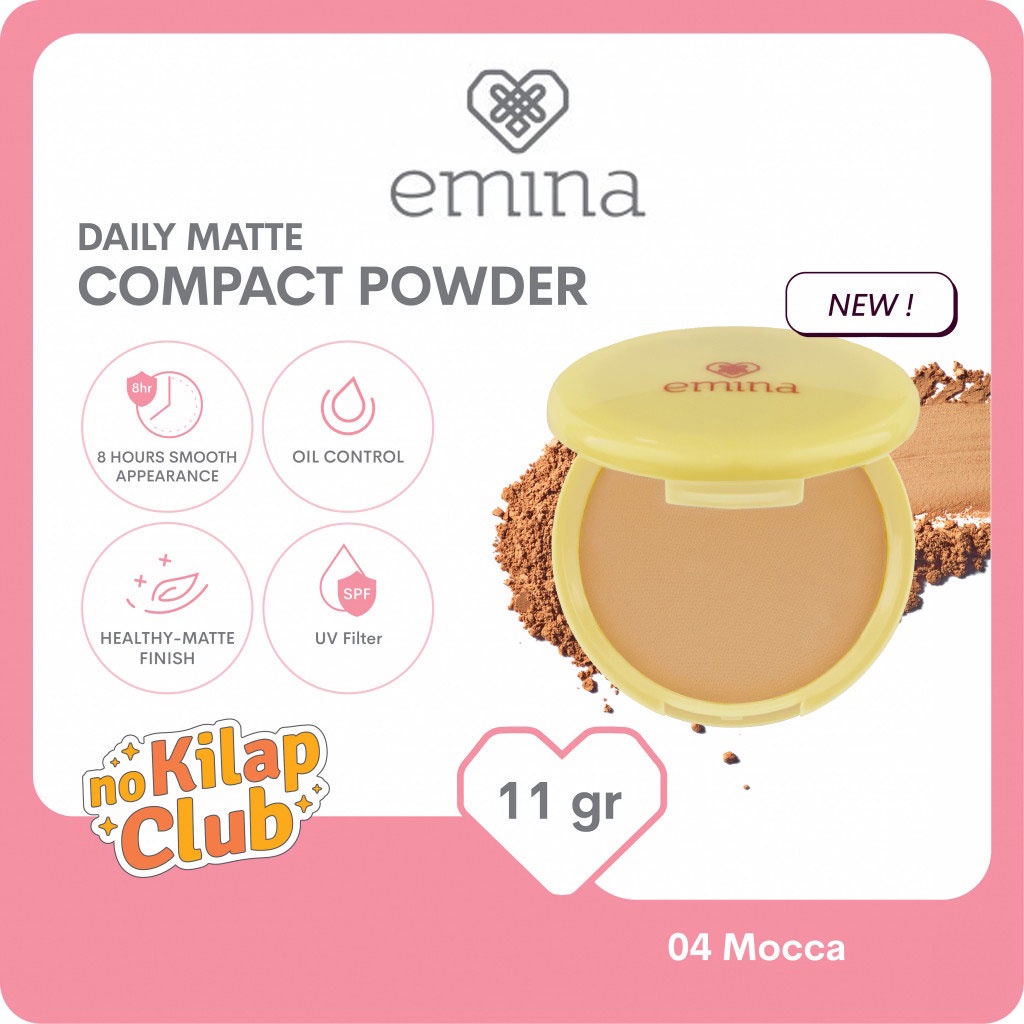Emina Daily Matte Compact Powder 11gr - 04 Mocca