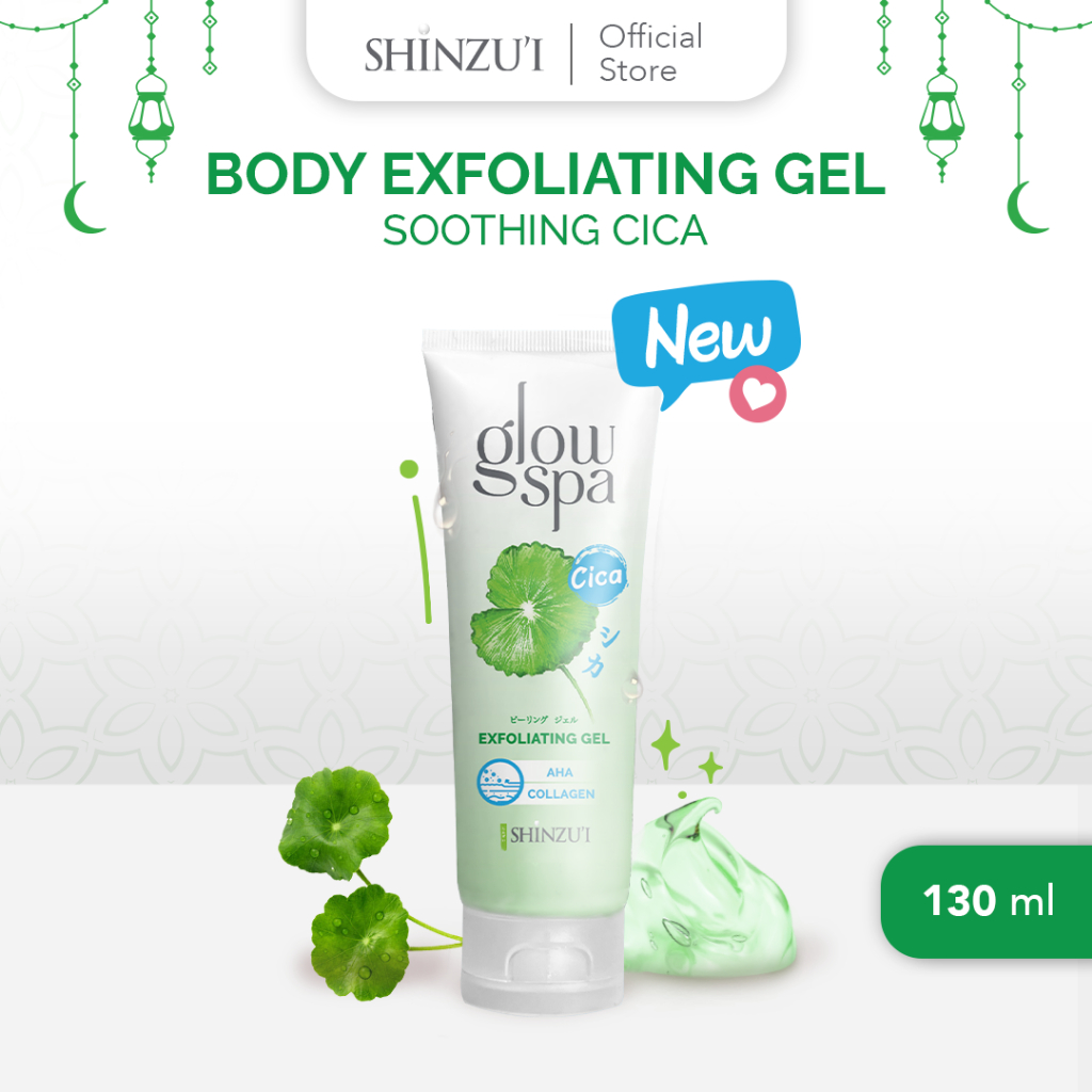Shinzui Glow Spa Exfoliating Gel + AHA Collagen 130ml - Cica