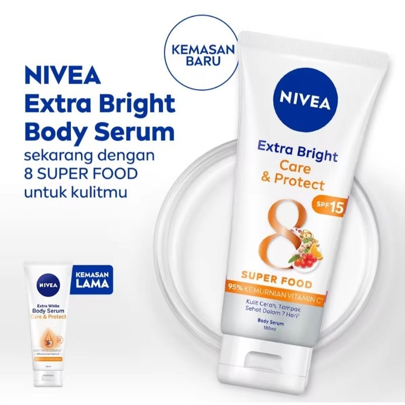 Nivea Body Serum Extra Bright 180ml - Care & Protect