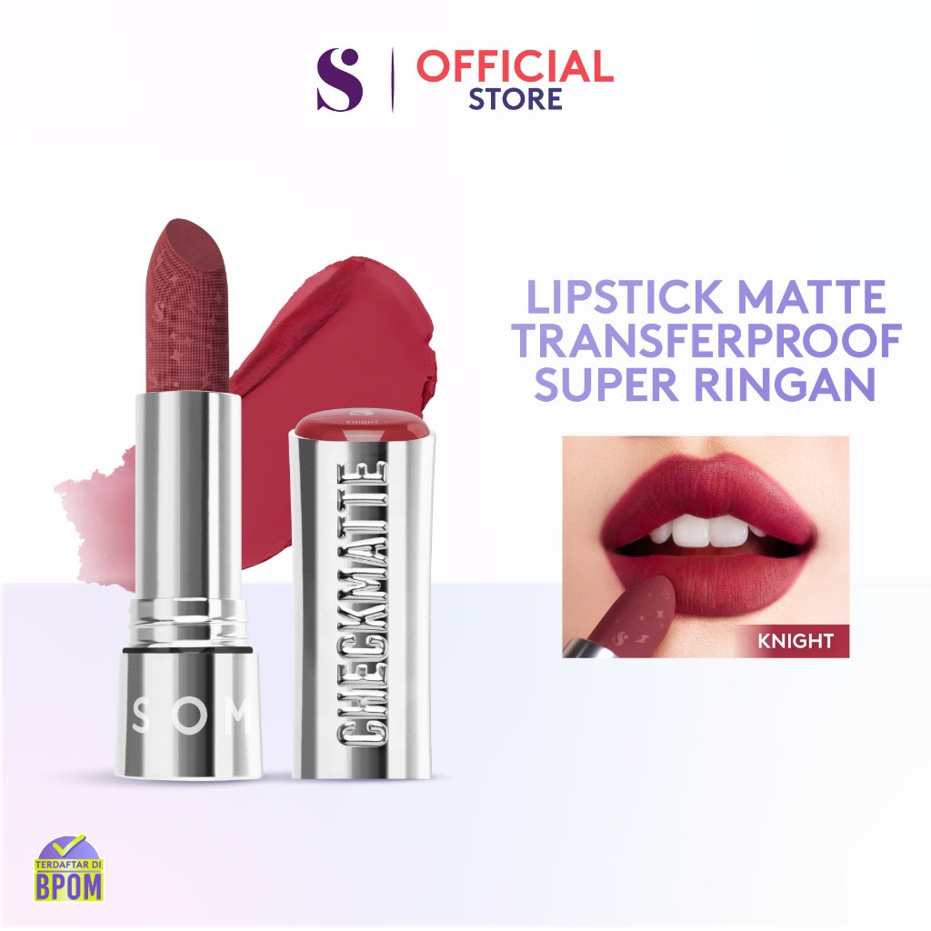 Somethinc Checkmatte Transferproof Lipstick 3.8gr - 05 Knight