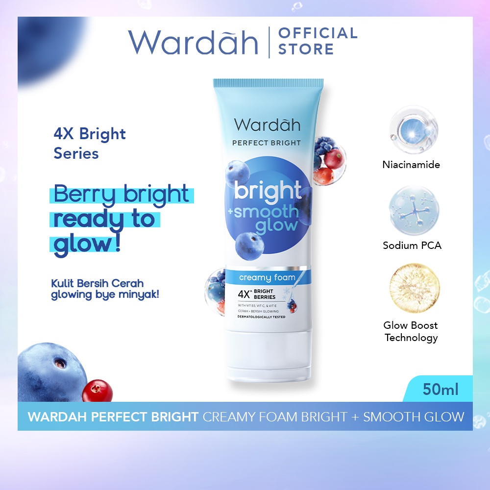 Wardah Perfect Bright Creamy Foam Brightening+ Smooth Glow 50ml