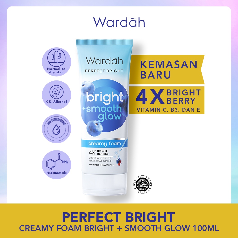 Wardah Perfect Bright Creamy Foam Brightening+ Smooth Glow 100ml