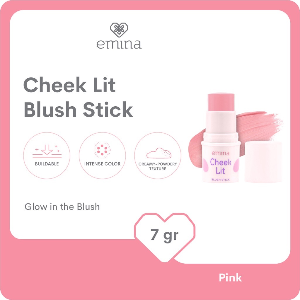 Emina Cheek Lit Blush Stick Pink 7gr