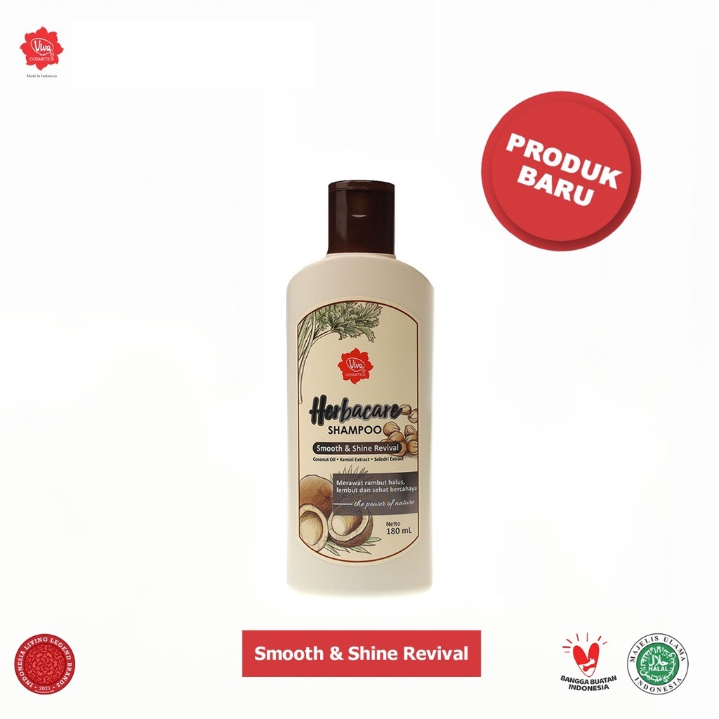 Viva Herbacare Shampoo 180ml - Smooth & Shine Revival (Coklat)