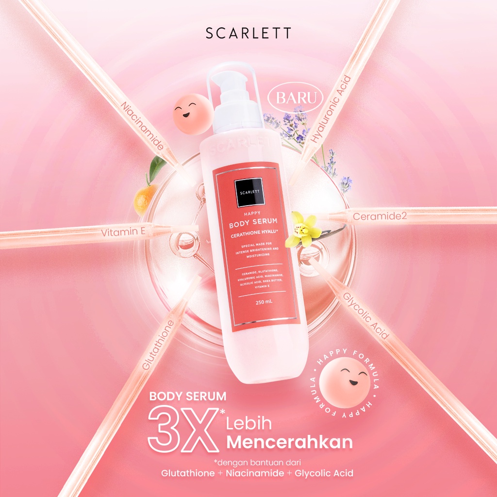 SCARLETT Happy Body Serum Cerathione Hyalu 250ml